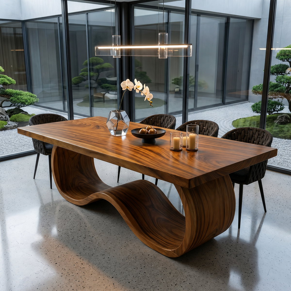 Boho Statement Table For Indoor Pool Dining Area