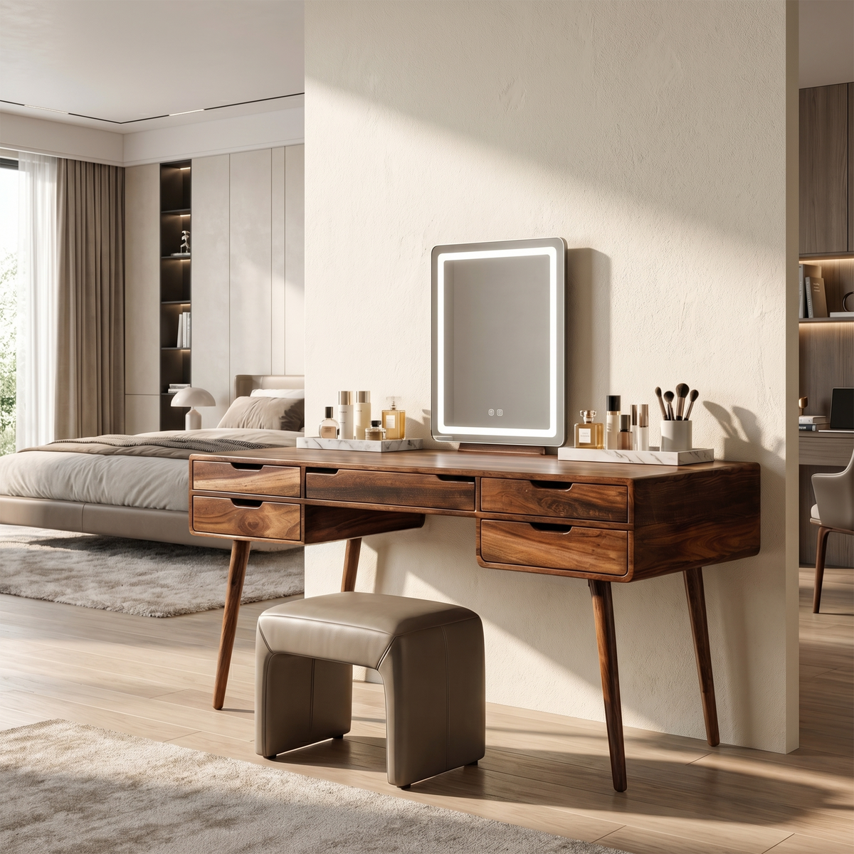 Classic Makeup Vanity Desk Dressing Room Beauty Area Personal Space