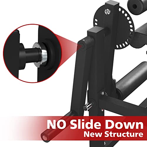 Leg Extension And Leg Curl Machine, 4-In-1 Adjustable Plate-Loaded Bench - 350 Lbs