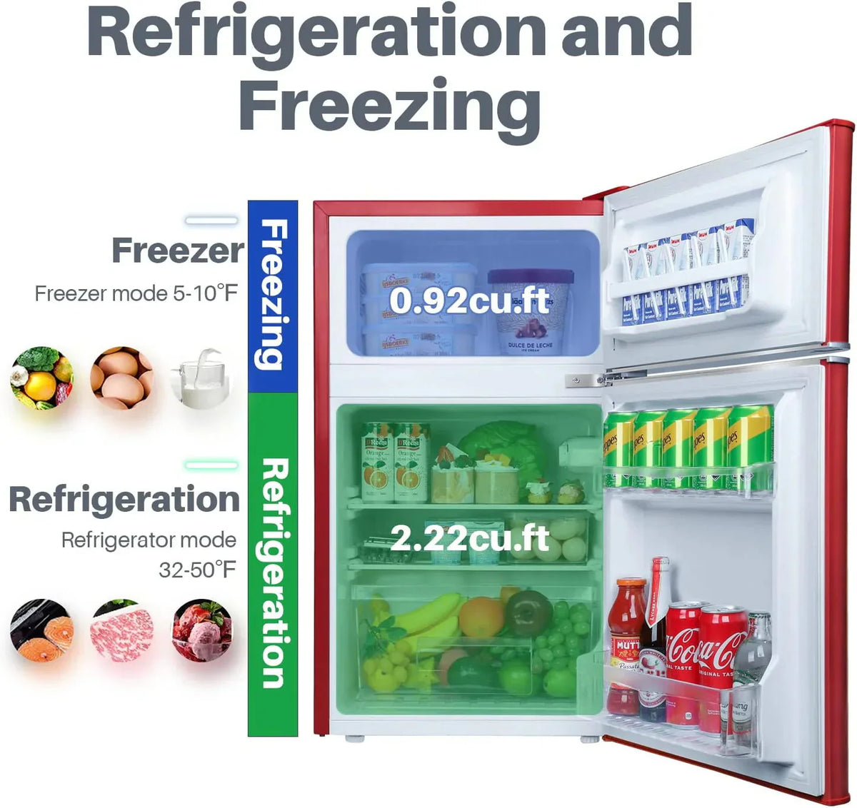 Compact Refrigerator With Freezer - F6893