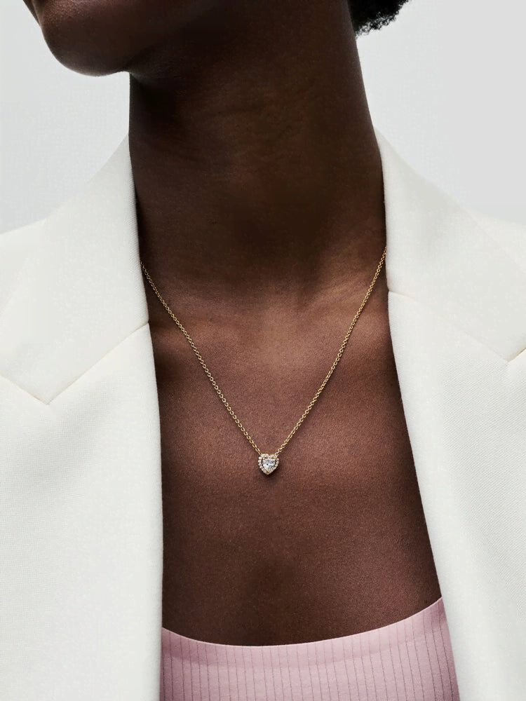 Sparkling Heart Collier Necklace