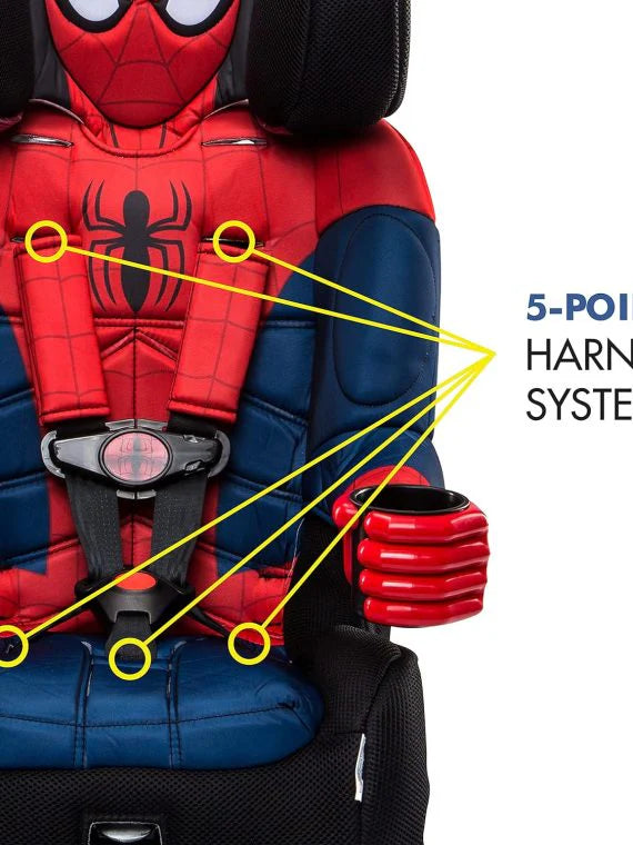 KidsEmbrace Marvel Spider-Man 2-in-1 Forward-Facing Booster Car Seat, 22-65 lbs/40-100 lbs