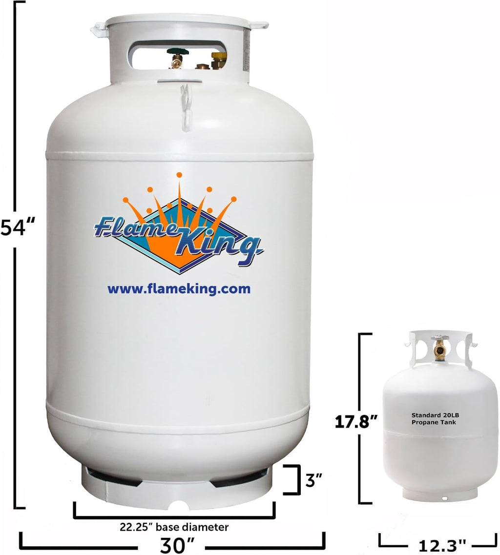420-Lb. ASME Vertical Propane Tank, White