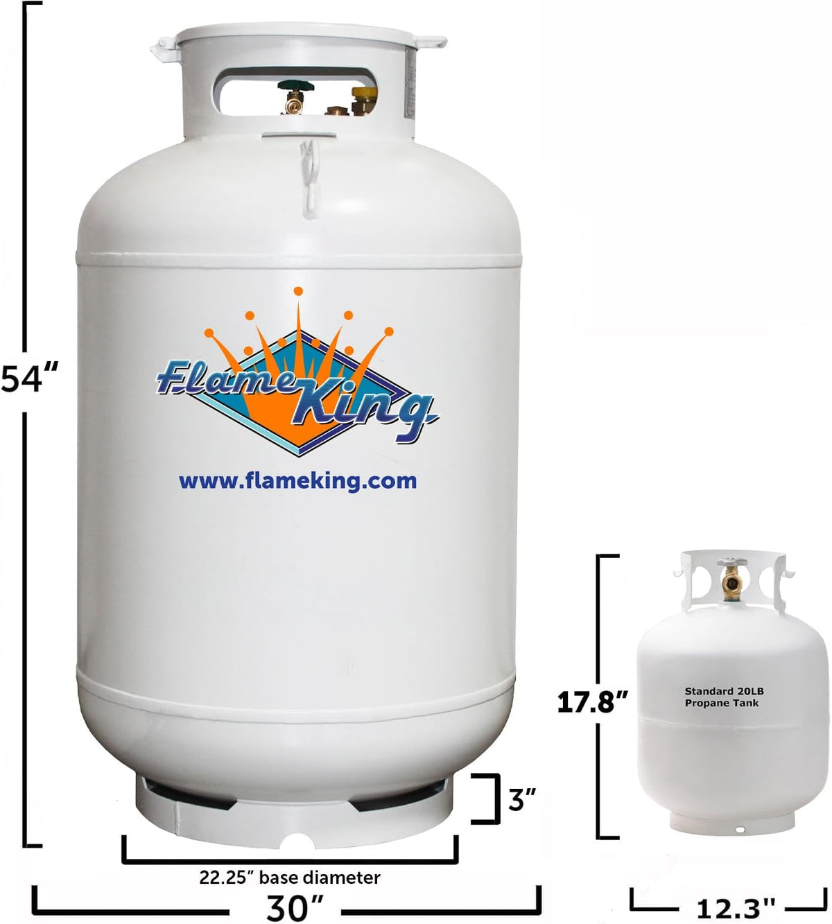 420-Lb. ASME Vertical Propane Tank, White
