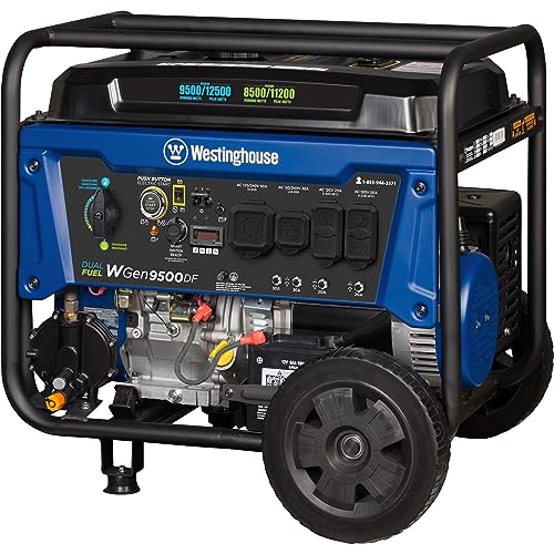 Westinghouse Dual Fuel Portable Generator, 12500 Peak Watt