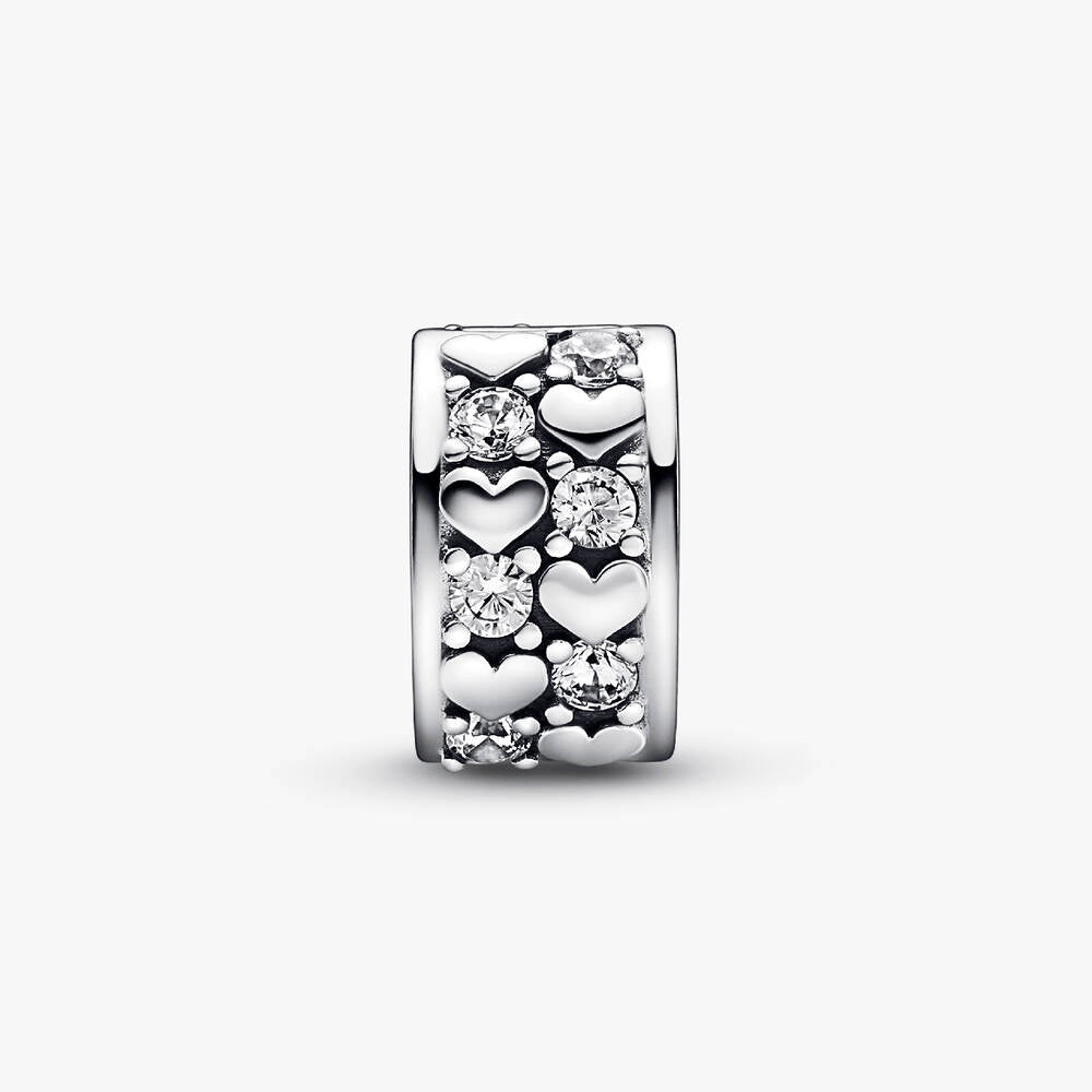 Infinite Hearts Sparkling Clip Charm