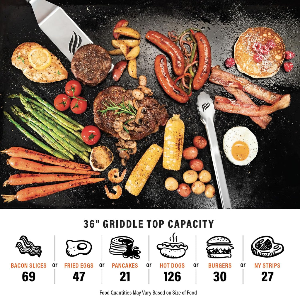 BLACKSTONE 36in Omnivore Gas Griddle, 768 Square Inches, Powder Coated Black - 2310