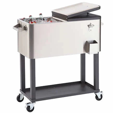 TRINITY Stainless Steel Cooler With Cover, 100 Quart - TXK-0804