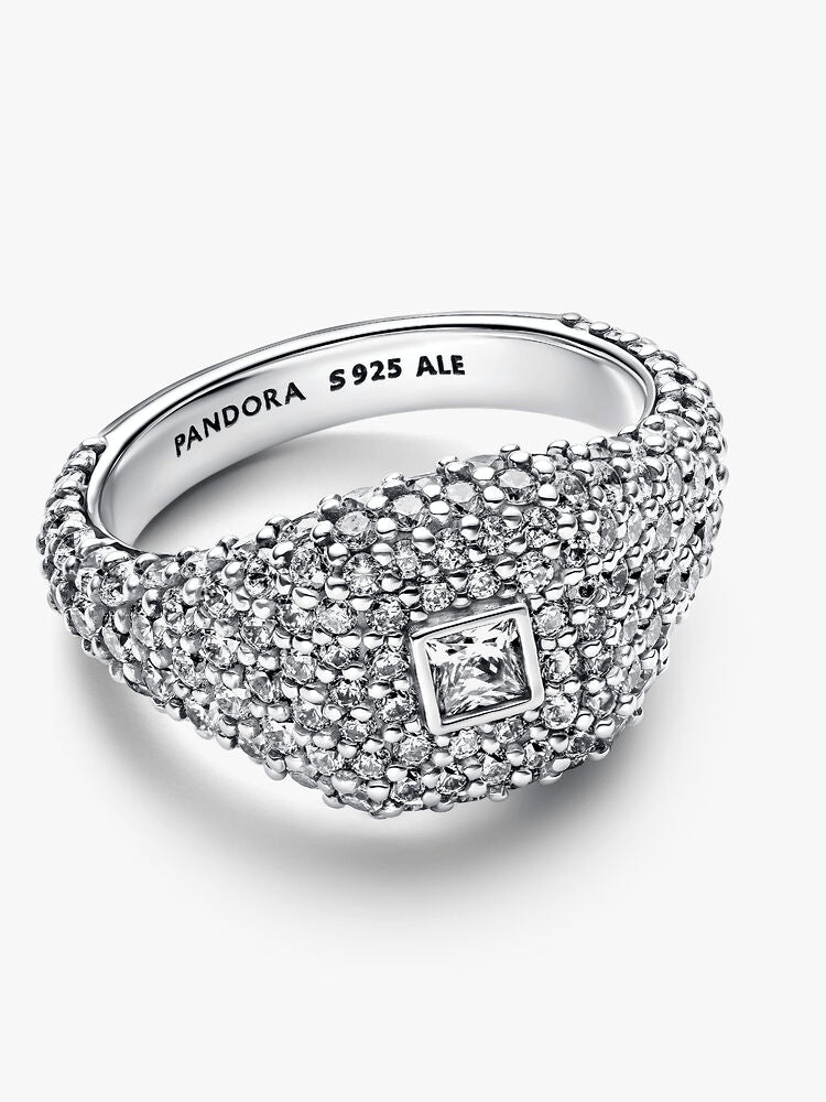 Pavé Square Cocktail Ring
