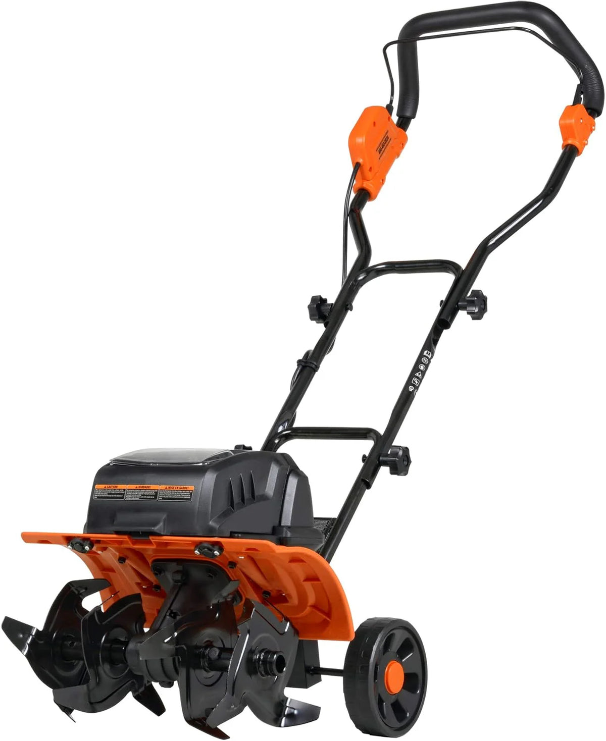 Rear Tine Tiller Cultivator 7HP 209cc Gas Engine, Orange, 60.2in D x 19.3in W x 45.5in H