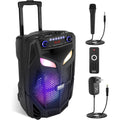 Pyle Portable Bluetooth PA Speaker System, 800 Watt, 12 in, Black - PPHP121WMB