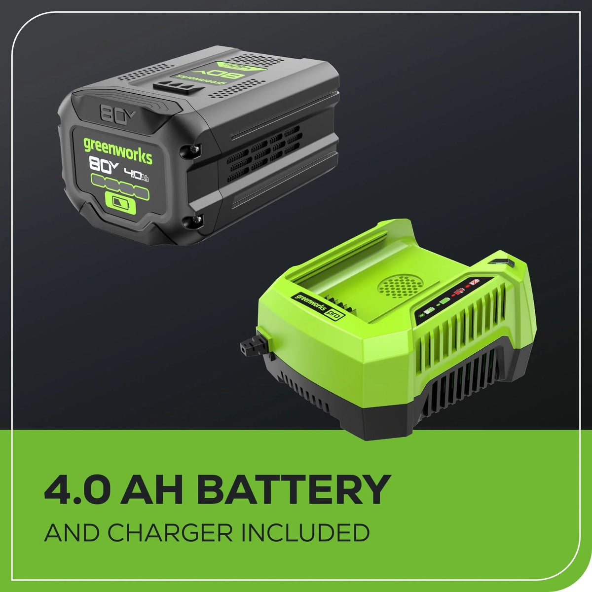 80V 21-Inch Brushless Cordless Lawn Mower With 4.0Ah Battery And Rapid Charger