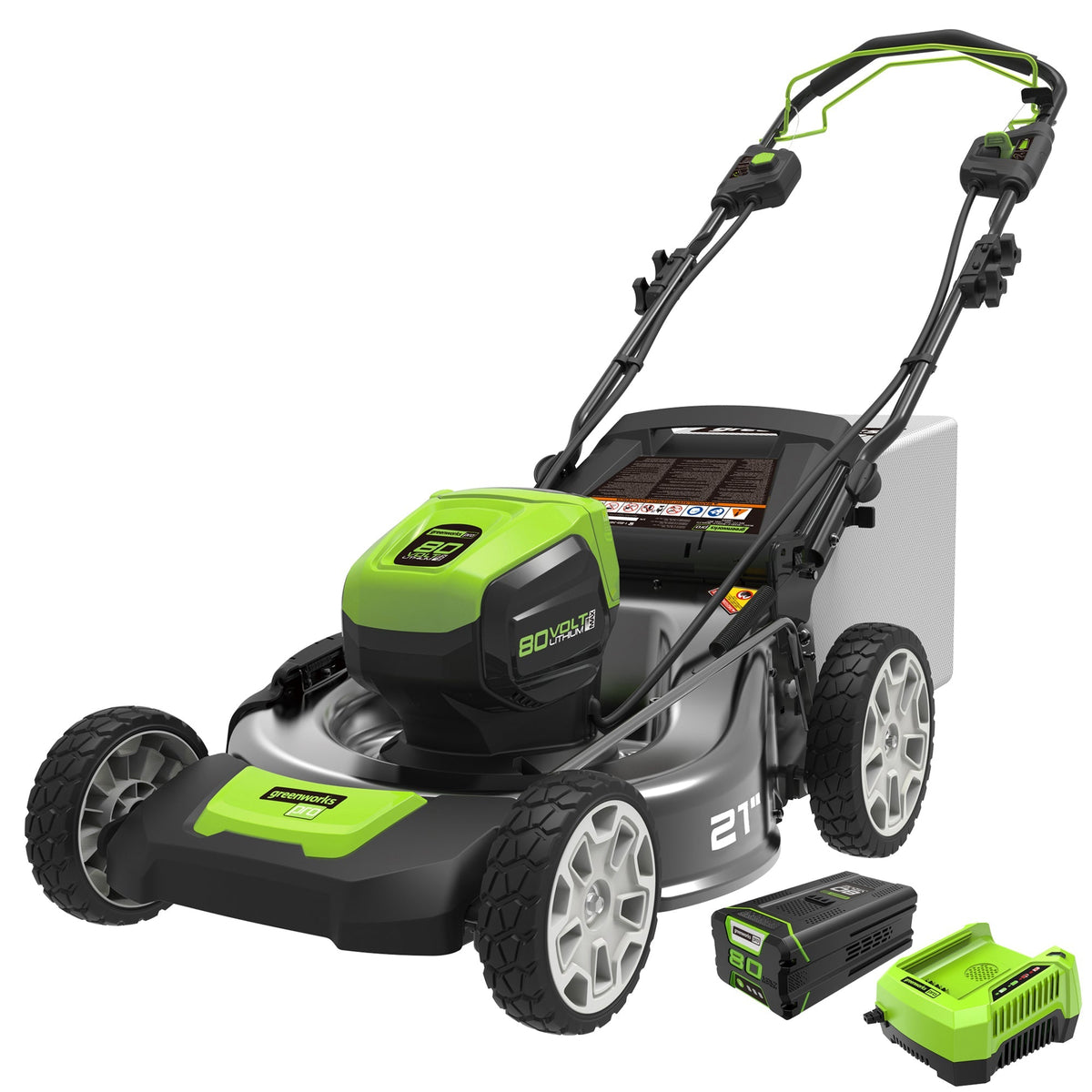 80V Cordless 21-Inch Self-Propelled Brushless Lawn Mower
