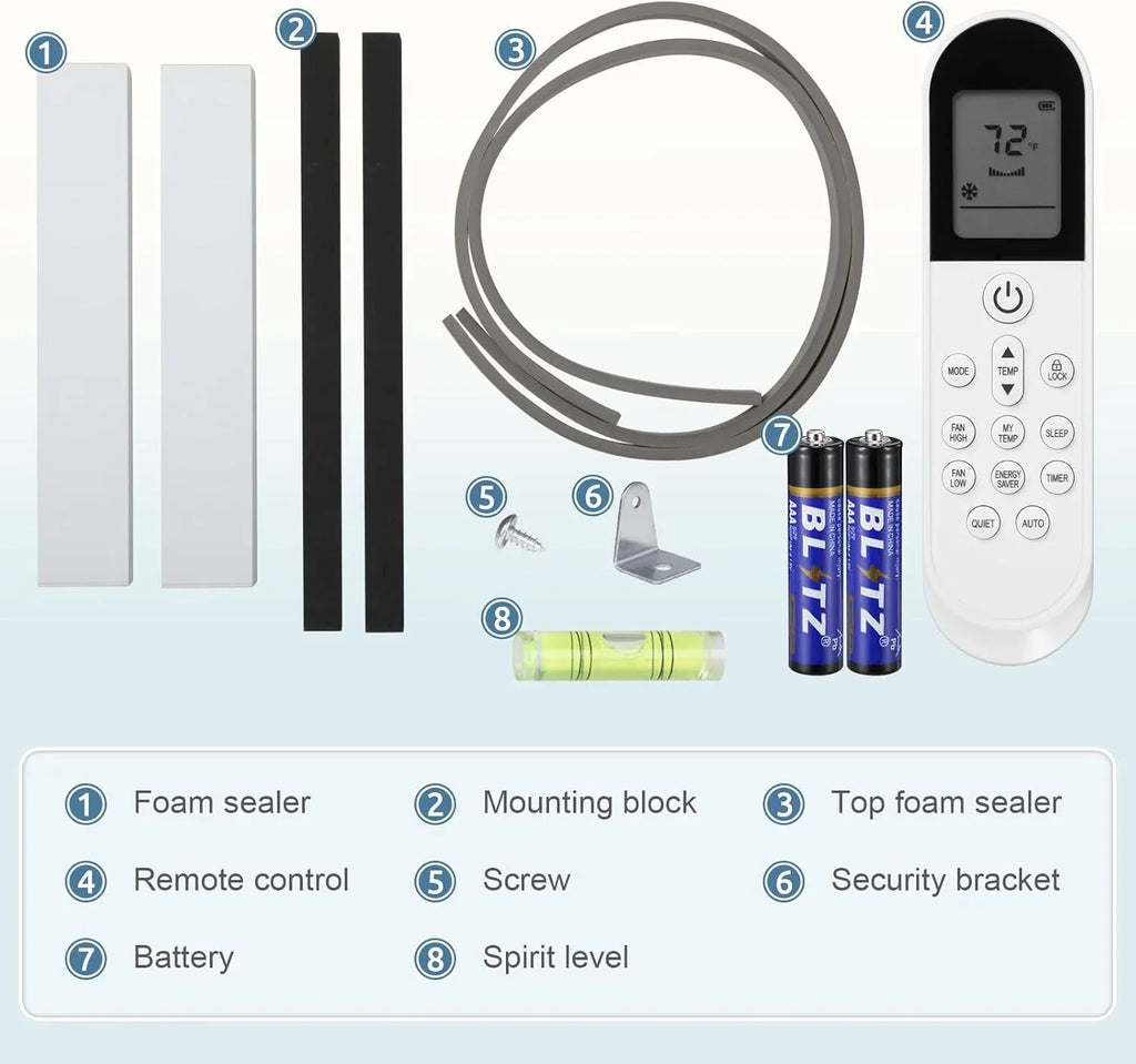 Antarctic Star U-Shaped Window Air Conditioner, 12,000 BTU, 115 Volts