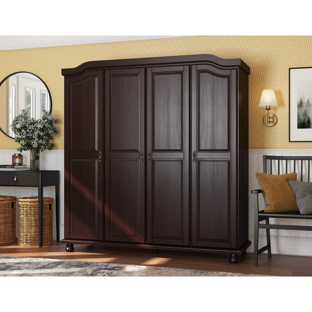 Solid Wood Wardrobe Shelves, Set Of 4, 16.75in W x 18.25in D x 0.75in H - Kyle Collection