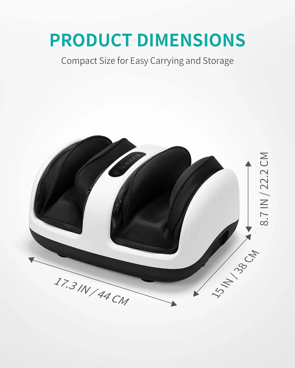 Nekteck Shiatsu Foot And Calf Massager With Heat - White