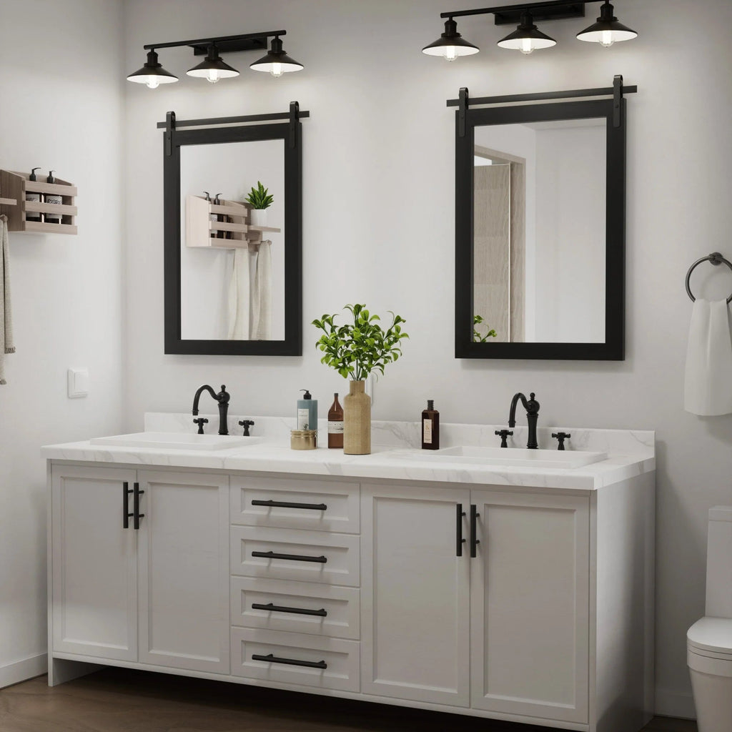 Rectangular Wall Mirror With Wood Frame, 18 x 26 in, 22 x 30 in, 24 x 36 in, or 40 x 26 in - Multiple Sizes