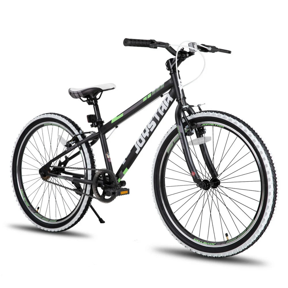 Kids' Single-Speed Mountain Bike, 20-Inch/24-Inch - White Wall Knobby Tires