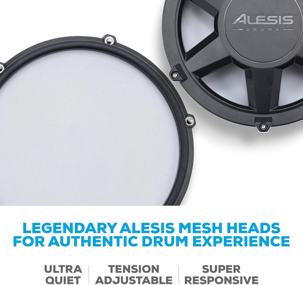 Alesis 8-Piece Electronic Drum Set With Mesh Pads And Bluetooth - Nitro Max