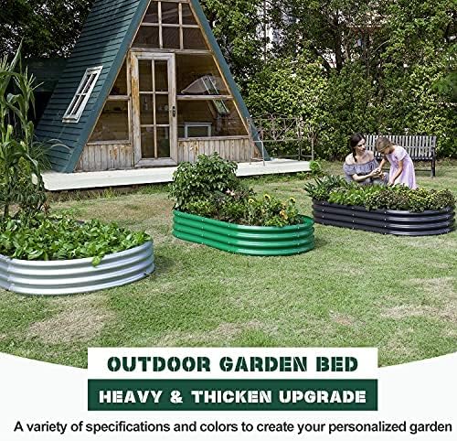 Land guard Galvanized Raised Garden Bed Kit, 10x4x1ft, 2-Pack
