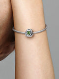August Spring Green Eternity Circle Charm