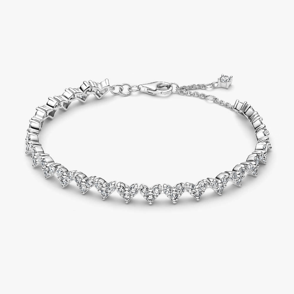 Triple Stone Heart Bracelet