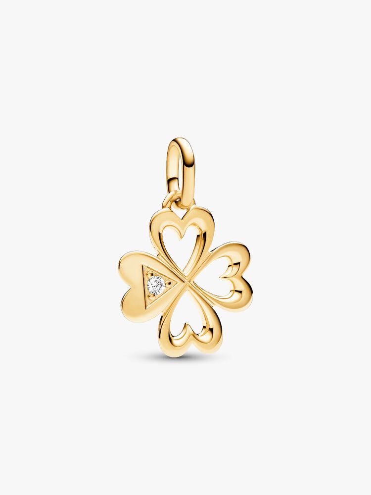 Pandora ME Heart Four-leaf Clover Medallion Charm