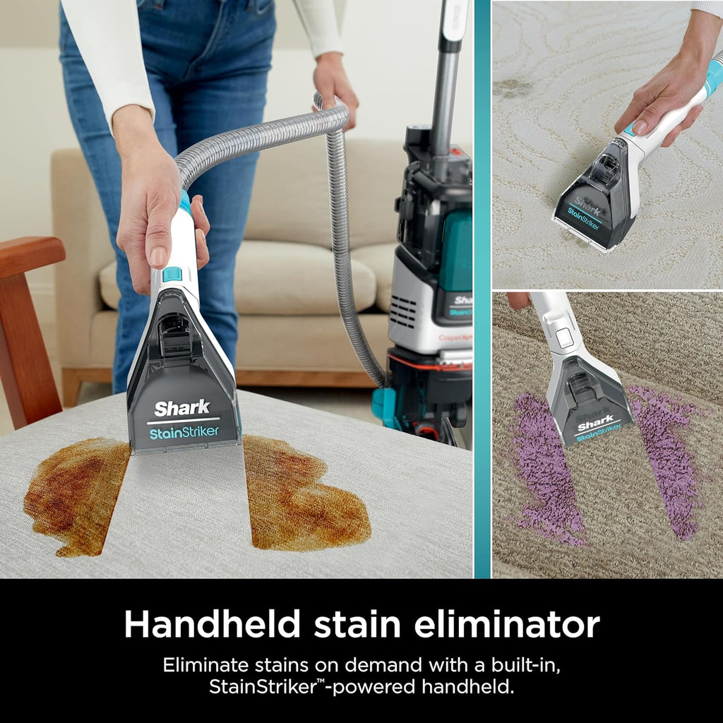 Shark CarpetXpert Carpet Cleaner, Cyan, 13.15 in D x 11.97 in W x 43.5 in H - EX201
