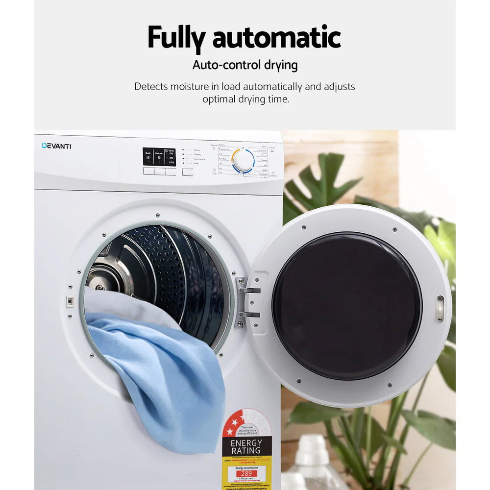 Devanti Vented Tumble Dryer 7kg - White