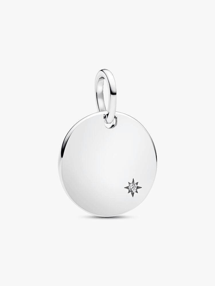 Engravable Lab-Grown Diamond Tag Pendant Necklace