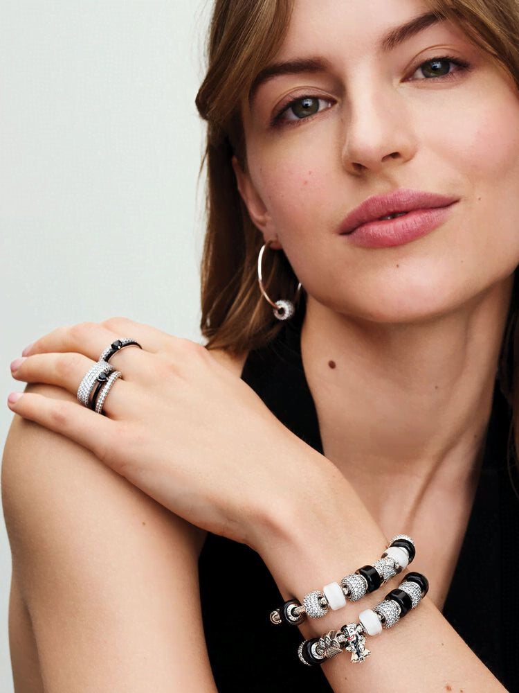 Sparkling Pavé Triple-row Charm