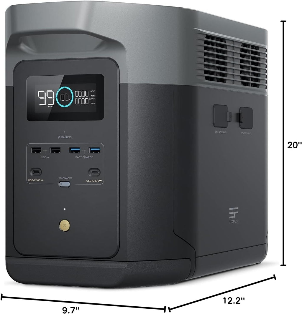 Portable Power Station, 2400W, 2048Wh - delta-2-max-2048wh