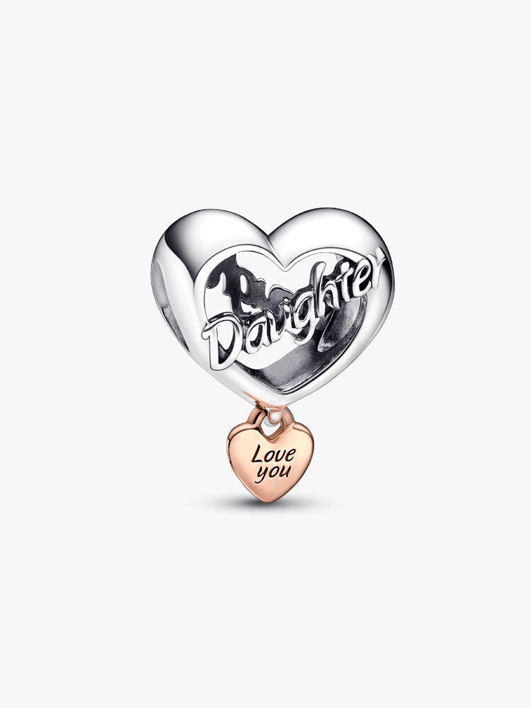 Love You Daughter Heart Charm