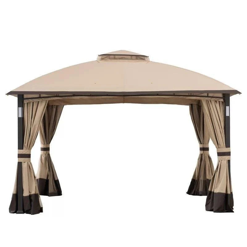 Moorehead Steel Patio Gazebo 12 Ft W x 10 Ft D