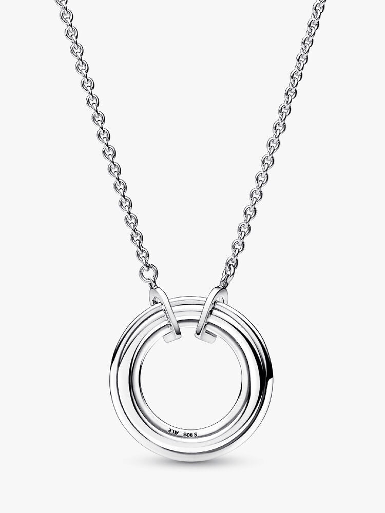 Pandora Signature Two tone Logo & Pavé Necklace