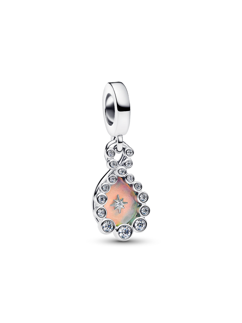 Opalescent Infinity Double Dangle Charm