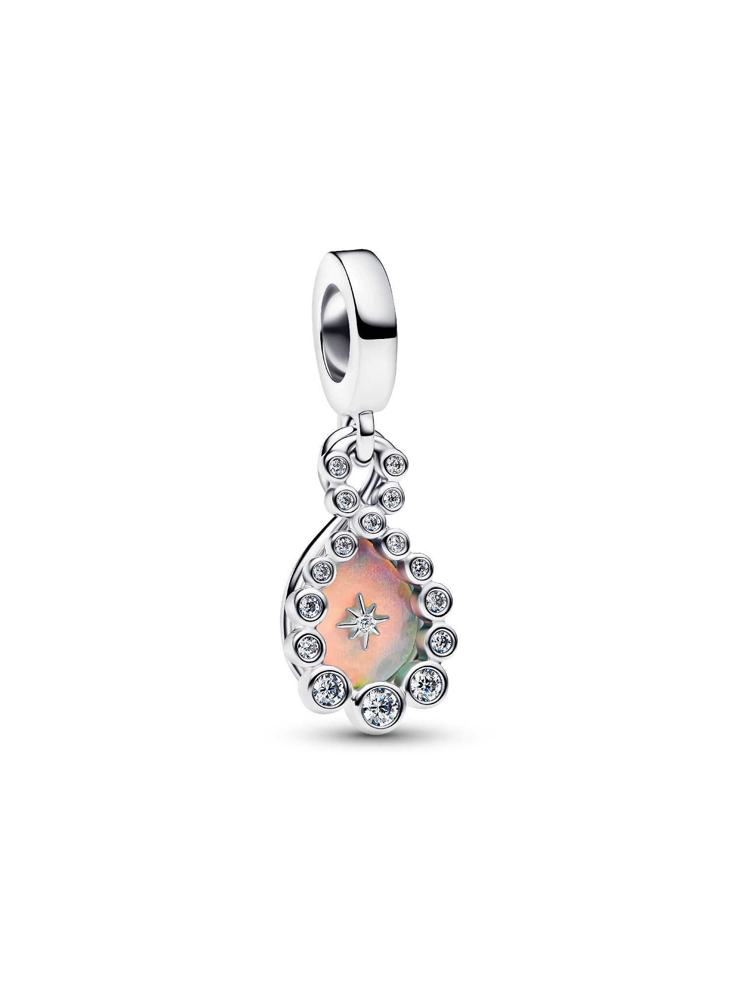 Opalescent Infinity Double Dangle Charm
