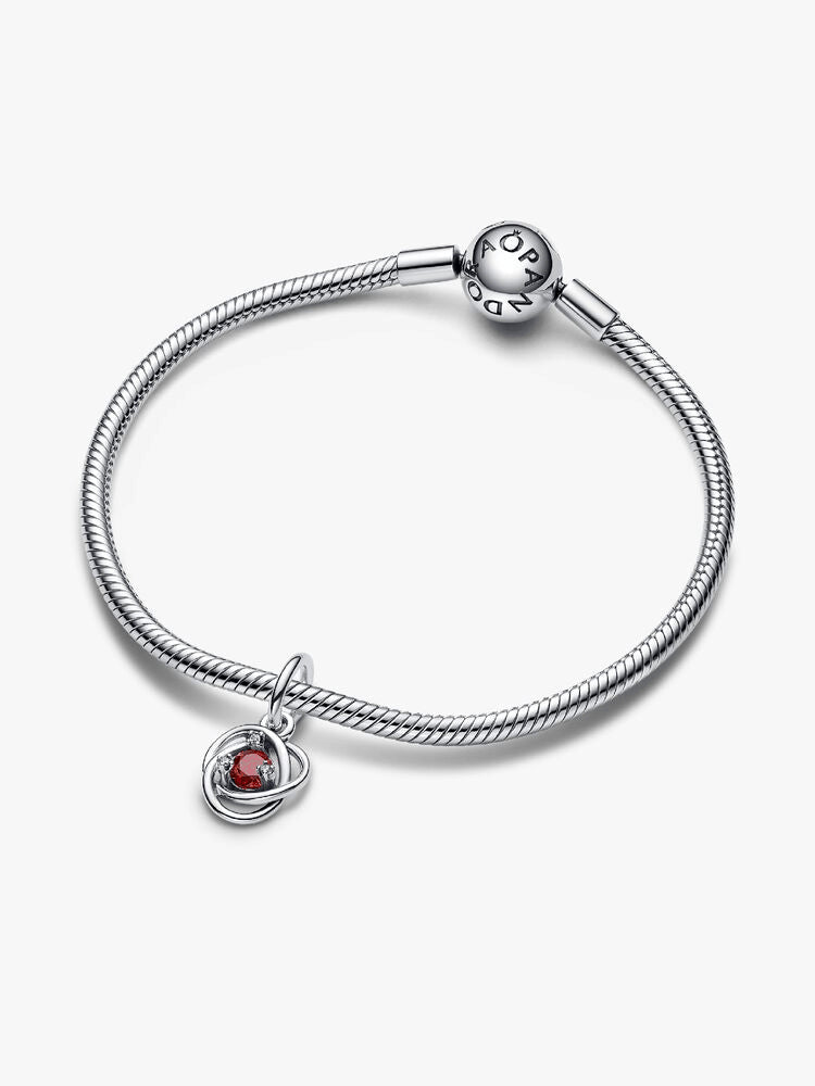 True Red Eternity Circle Dangle Charm