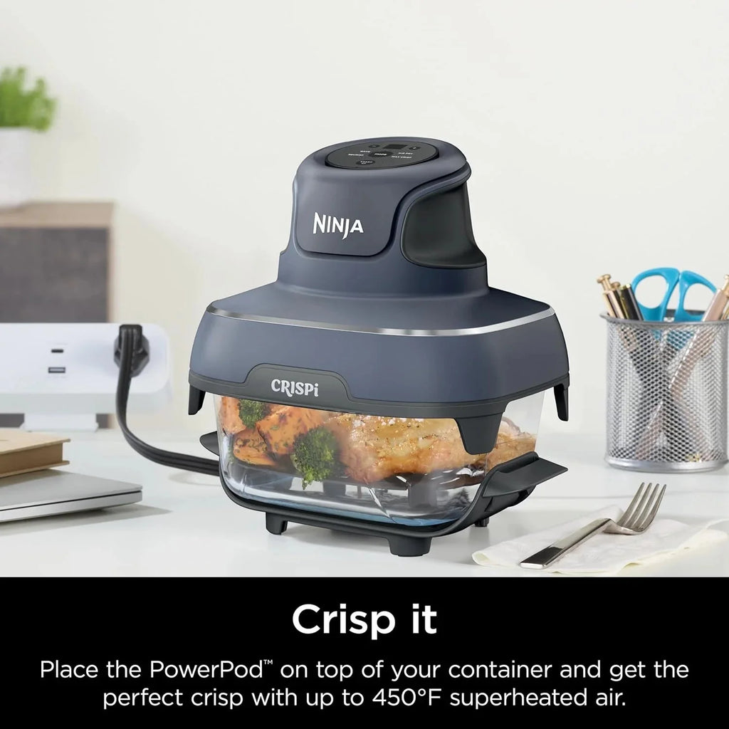 Ninja Crispi 4-in-1 Portable Glass Air Fryer Cooking System, 1500W, 4 QT And 6-Cup Containers