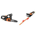 Worx 20V Cordless Chainsaw And Hedge Trimmer Yard Tool Set - 10 inch / 22 inch
