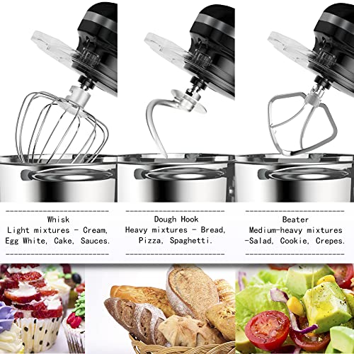 Aucma Stand Mixer 6.5-QT 660W 6-Speed Tilt-Head Food Mixer - Red
