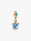 Sea Turtle Murano Glass Dangle Charm