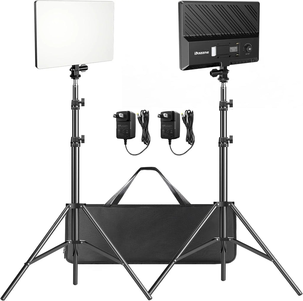 LED Video Light Panels, 15.4 in, 2 Pack, 45W, 3000K-8000K Bi-Color - D50