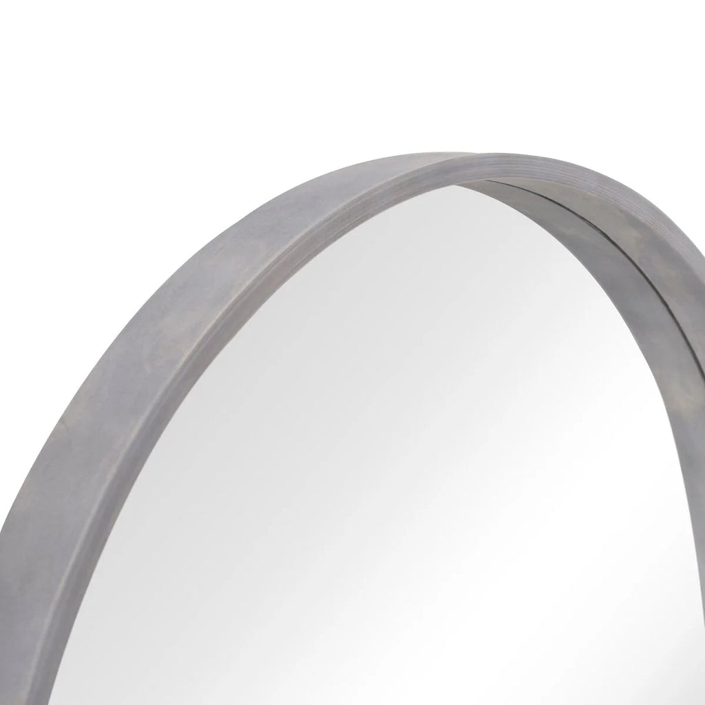 Classic Farmhouse Round Wooden Frame Wall Mirror - 24-inches, 28-inches, 32-inches