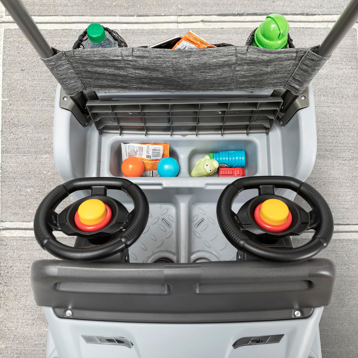 Kids 2-Seat Side-by-Side Push Ride-On SUV - Blue Or Gray