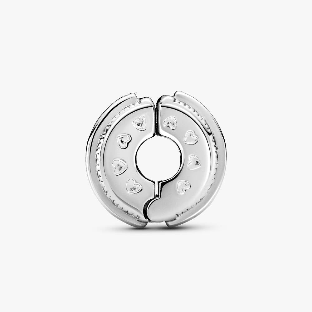 Sparkling Pavé Lines & Logo Clip Charm