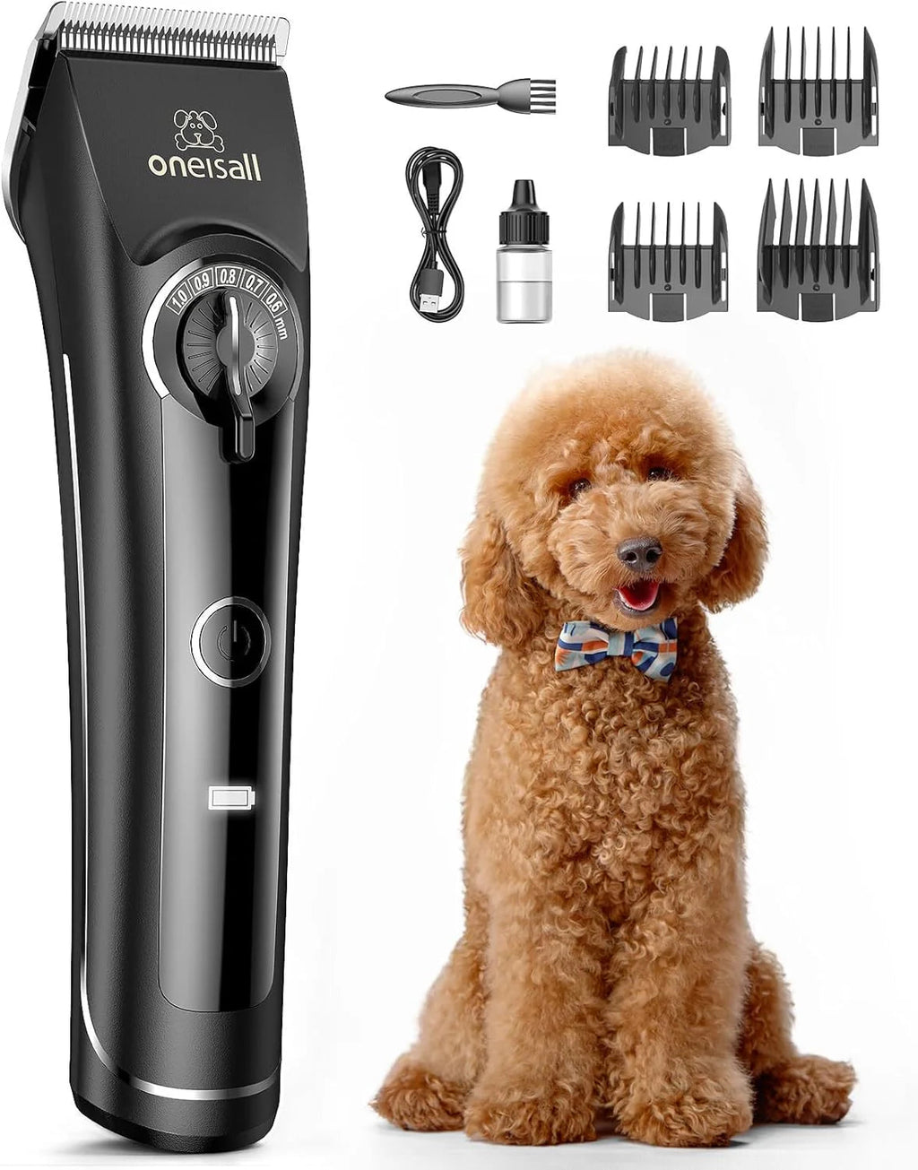 Dog Grooming Clippers With 4 Guide Combs - 6500 RPM