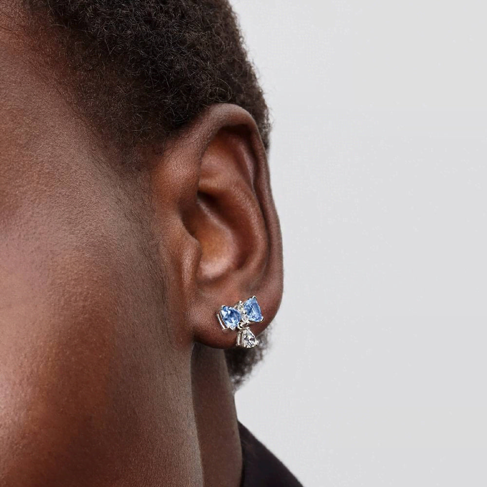 Bridgerton Blue Bow Stud Earrings