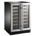 42-Bottle Or 128-Can Dual-Zone Wine And Beverage Cooler With Glass Doors - NS-BC2ZSS1