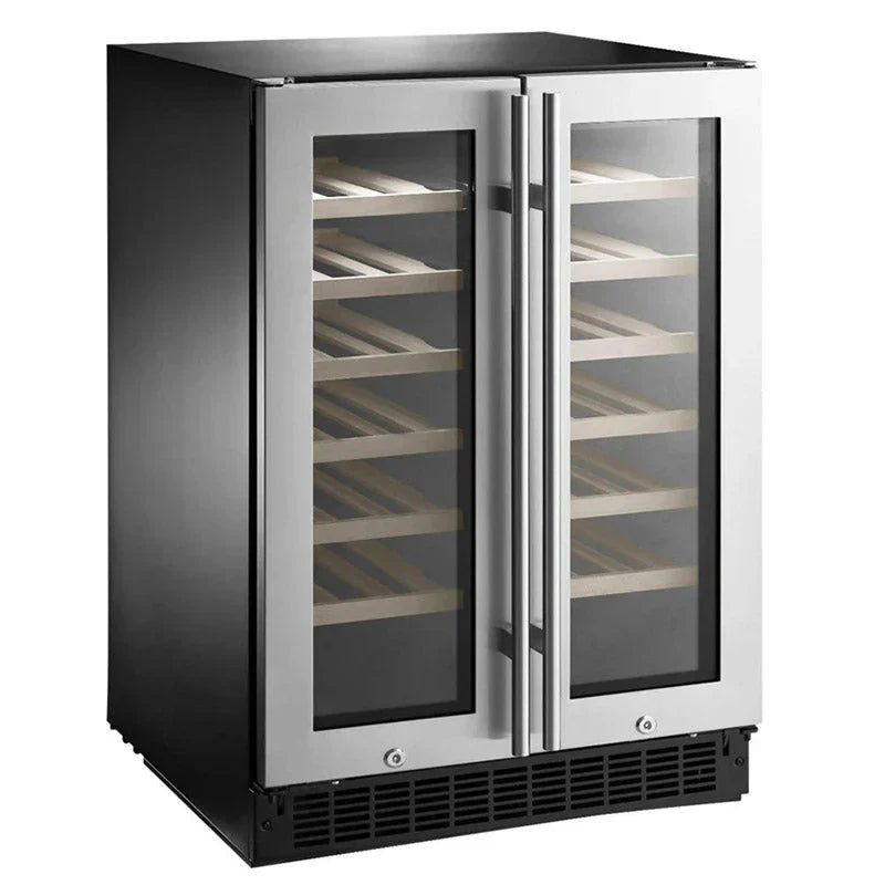42-Bottle Or 128-Can Dual-Zone Wine And Beverage Cooler With Glass Doors - NS-BC2ZSS1